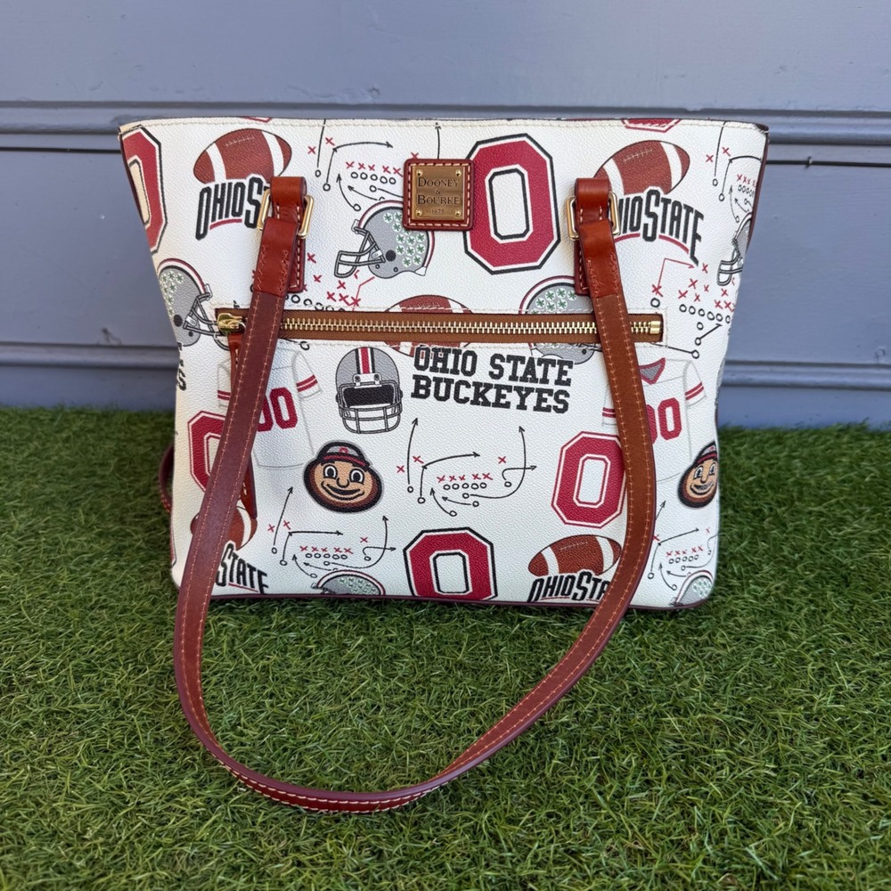 Dooney & Bourke Ohio State Buckeyes Gameday Tote Bag White Red NCAA Football